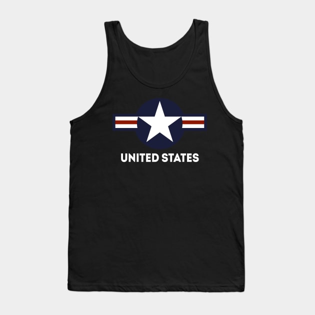 United States USAF Military Roundel, United States Air Force Tank Top by VFR Zone